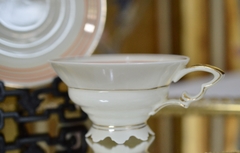 Taza para Te ST Hand Painted Japan Art Deco Marfil Vivo Naranja y Oro C1930 en internet