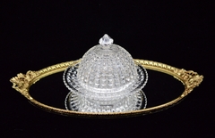 Mantequera o Quesera Anchor Hocking Glass EEUU , Modelo Cube Clear C1940