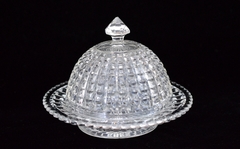 Mantequera o Quesera Anchor Hocking Glass EEUU , Modelo Cube Clear C1940 en internet