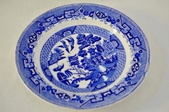 Plato Hondo Semichina Ridgways England , Pattern Blue Willow C1920 en internet