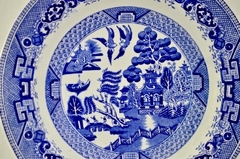 Plato Hondo Semichina Ridgways England , Pattern Blue Willow C1920 - tienda online