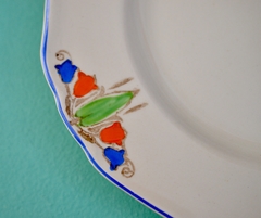 Plato para Postre Loza John Maddock England Minerva C1940 - Funcy Stuff Antiguedades