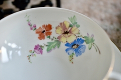 Trio para Te Porcelana Verbano Laveno , Decoracion Floral C1955 - Funcy Stuff Antiguedades