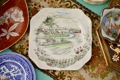 Plato Playo Johnson Bros England , Pattern The Road Home Multicolor C1960 en internet