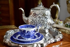 Trio para Te Solian Ware England, Pattern Willow C1930, Hecho para Harrods Buenos Aires
