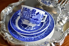 Trio para Te Solian Ware England, Pattern Willow C1930, Hecho para Harrods Buenos Aires en internet