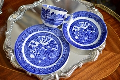Trio para Te Solian Ware England, Pattern Willow C1930, Hecho para Harrods Buenos Aires - tienda online
