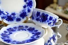 Trio para Te Gefle Sweden , Pattern Vinranka Flow Blue C1939.