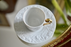 Taza con Plato Para Café Expresso Porcelana Langenthal Suisse Bouton D' Or 1978 - Funcy Stuff Antiguedades