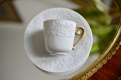 Taza con Plato Para Café Expresso Porcelana Langenthal Suisse Primevere 1977 - Funcy Stuff Antiguedades