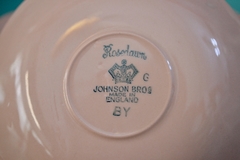 Trio para Te Loza Inglesa Johnson Bros , Pattern Rosedawn C1950 - Funcy Stuff Antiguedades