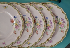 Juego de 6 Platos Playos Johnson Bros England Rosedawn Hanford C1950 - tienda online