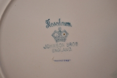 Juego de 6 Platos Playos Johnson Bros England Rosedawn Hanford C1950 - Funcy Stuff Antiguedades