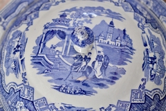 Antigua Guisera con tapa de Loza W. Adams & Sons England, Pattern Damascus C1890 - comprar online