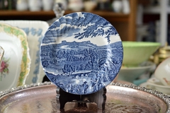 Plato para Postre Johnson Bros England, Pattern Road to Windsor C1960 Blue. en internet