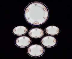 Set para Postre o Lunch x 6 Alfred Meakin England Pattern Bleu de Roi Athol C1945 - comprar online