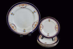 Set para Postre o Lunch x 6 Alfred Meakin England Pattern Bleu de Roi Athol C1945