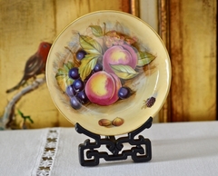 Pin Fish Pequeño Despojador Aynsley Fine English Bone China Pattern Orchard Gold Fruits C1960