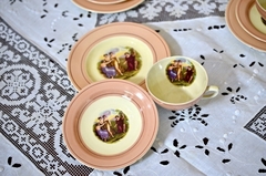 Trio para Te Woods Ivory Ware England, Escena Clásica con Guarda Rosa C1930 - comprar online