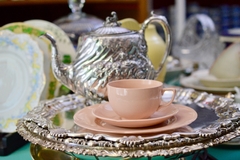 Imagen de Trio para Te Loza Inglesa Johnson Bros , Pattern Rosedawn C1950