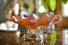 Centro de Mesa Dulcera Dugan Carnival Glass USA , Modelo Cherries C1908-1930 - comprar online