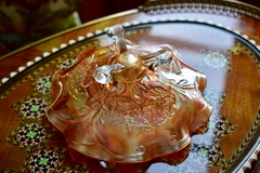 Centro de Mesa Dulcera Dugan Carnival Glass USA , Modelo Cherries C1908-1930 - tienda online