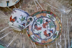 Taza para Cafe Porcelana Qianlong Nian Zhi -China Canton- Rooster C1960 en internet