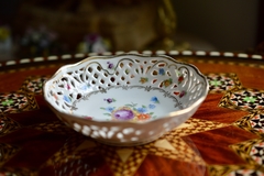 Pin Dish Bowls para Dulces o Bombones Porcelana Schumann Bavaria Decoración Floral Borde Calado C1955 - comprar online