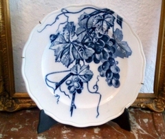 Antiguo Plato de Porcelana BWM Cauldon Pattern Pomona Flow Blue C1862 en internet