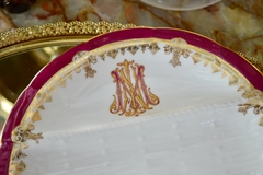 Antiguo Plato Seccionado para Espárragos Marcial Redon Limoges , Linea Imperio con Monograma C1890 en internet