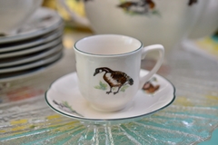 Taza y Plato para Cafe Johnson Bros England , Modelo Brookshire Green C1991