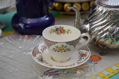 Taza para Te Copeland Spode Englad , Pattern Merville Brown C1940 - Funcy Stuff Antiguedades