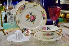 Exprimidor para Limones , Porcelana Alemán con Decoración y Oro