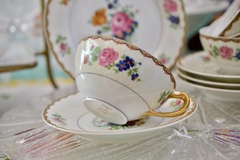 Taza para Te Porcelana Francesa Haviland & Co. Limoges Bouquet C1945 en internet