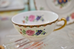 Taza para Te Porcelana Francesa Haviland & Co. Limoges Bouquet C1945