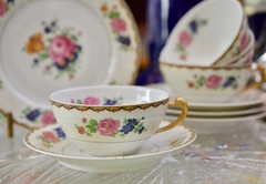 Taza para Te Porcelana Francesa Haviland & Co. Limoges Bouquet C1945 en internet