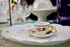 Lindisima Taza para Cafe Porcelana Haviland & Co. Limoges Bouquet C1945