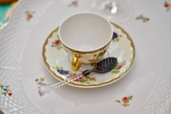 Lindisima Taza para Cafe Porcelana Haviland & Co. Limoges Bouquet C1945 en internet