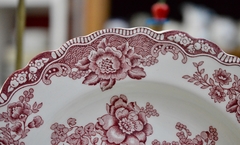 Precioso Plato Playo de Loza Inglesa Crown Ducal Plattern Bristol Rosa C1960 en internet