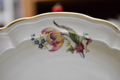 Plato Playo Porcelana Bernardaud & Cie. Limoges France, Pattern Flore Regence C1940 en internet
