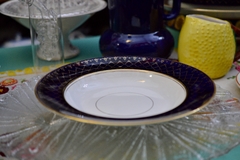 Plato Hondo de Loza Inglesa Alfred Meakin Pattern Bleu de Roi C1914 - Funcy Stuff Antiguedades