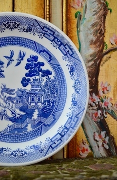 Plato Playo de Loza Vitramix Oxford Brazil, Pattern Willow Blue&White C1980 - tienda online
