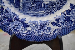 Plato Playo Loza British Anchor England Pattern Merrie Olde England Azul C1960 en internet