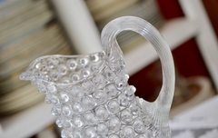 Jarra para Agua o Jugo Cristal Soplado de Bohemia Pattern Hobnail C1950 - comprar online