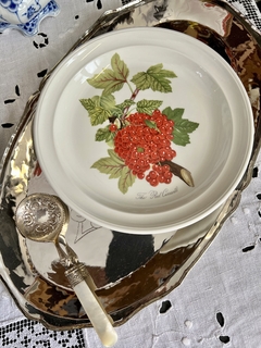 Lindisimo Plato Postre Loza Portmeirion England , Pattern Pomona "The Red Currantl" C1990. - tienda online