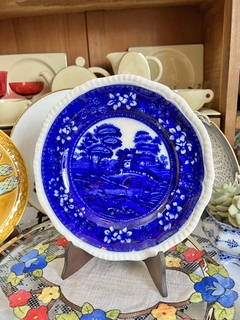 Plato Playo Copeland Spode England , Pattern Spode's Tower Blue C1900