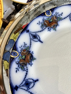 Plato Playo Soho Pottery England Pattern Imperial Flow Blue C1890 - comprar online