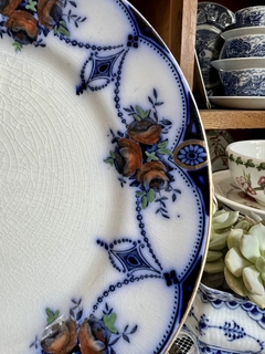 Plato Playo Soho Pottery England Pattern Imperial Flow Blue C1890 - Funcy Stuff Antiguedades
