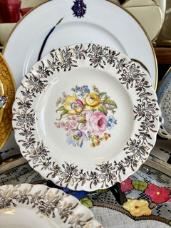 Lindisimo Plato Postre Loza The Sebring Pottery USA , Pattern Egret Rose C1940