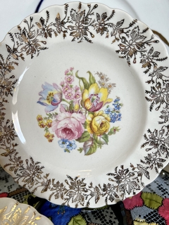 Lindisimo Plato Postre Loza The Sebring Pottery USA , Pattern Egret Rose C1940 - comprar online